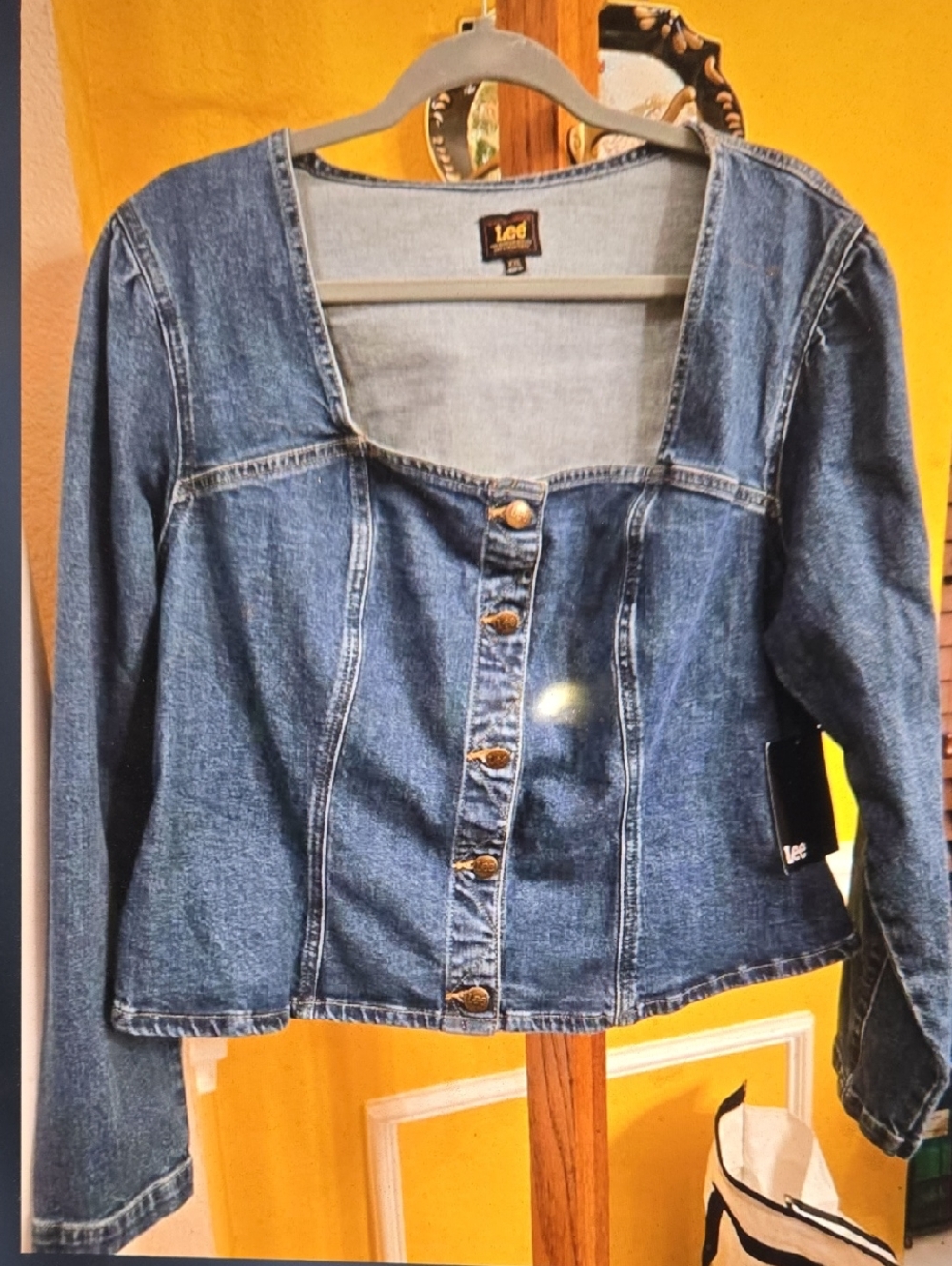 XL Lee Blue Denim Button-Up Jacket